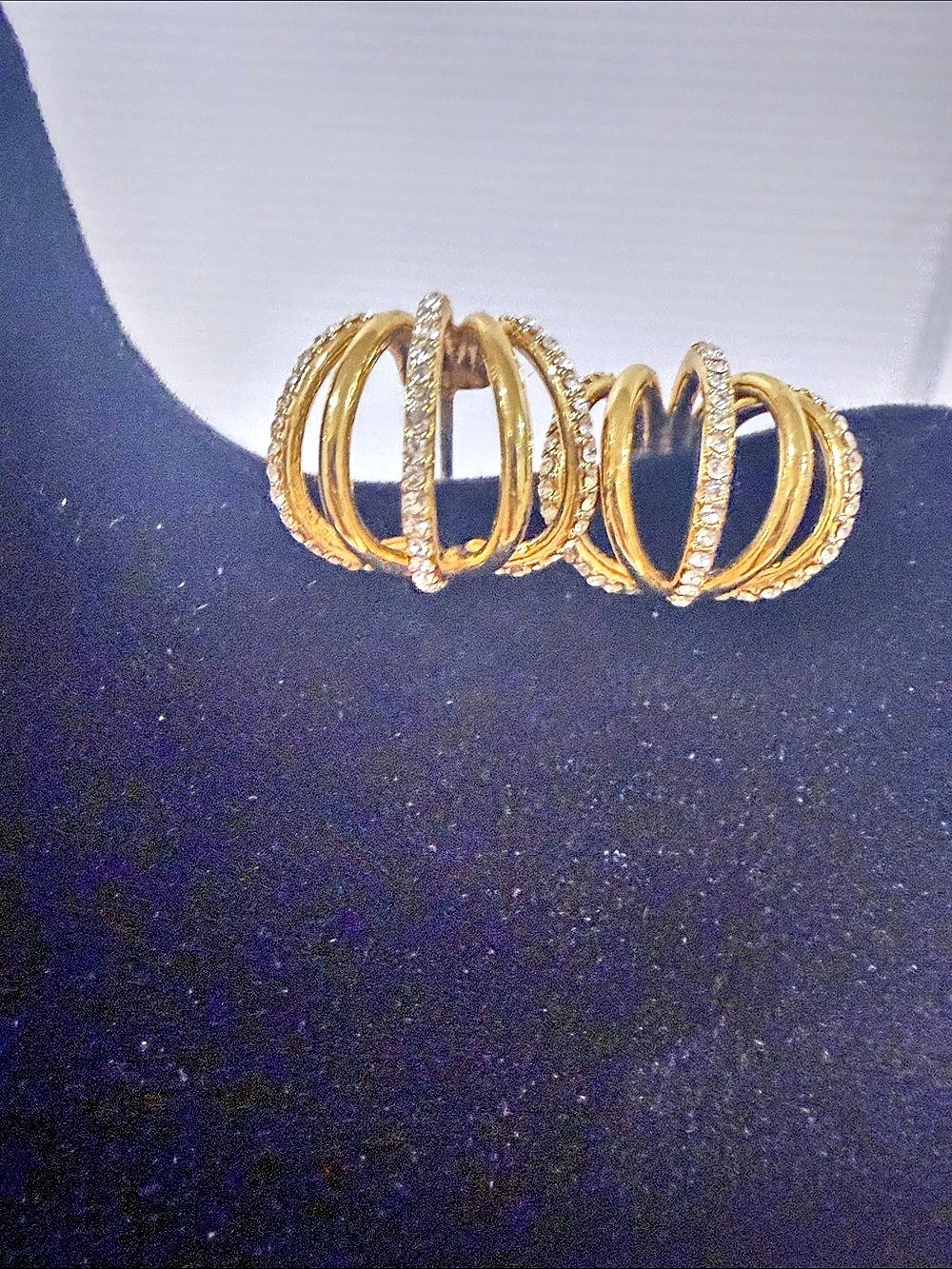 Fossil Gold-Tone Hoop Earrings Like New- Stainless Steel